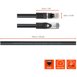 celexon CAT 6A kabel sieciowy Patchcord RJ45 S/FTP