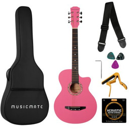 MUSICMATE Gitara akustyczna MM-G21 PinkSerenade Różowy Akcesorium za