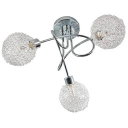 Lindby - Ticino 3 Lampa Sufitowa Round Silver/Chrome