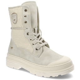 Beżowe Botki Mustang Ocieplane Buty Damskie