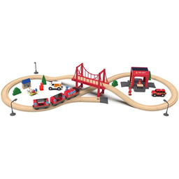 Drewniana kolejka ósemka Straż pożarna