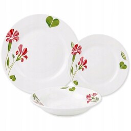 Serwis Obiadowy Porcelana 18 El Zestaw Talerzy