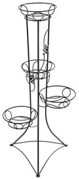 KWIETNIK METALOWY NA KWIATY 100 CM CZARNY