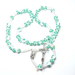 Rózaniec ceraiczny - kwiatuszki-zielone