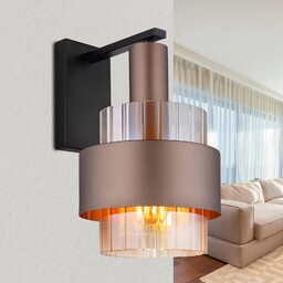 Globo Kinkiet Milley, możliwość ściemniania, brązowy / mosiężny,