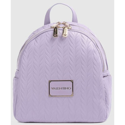 VALENTINO Tłoczony fioletowy plecak z logo sunny re
