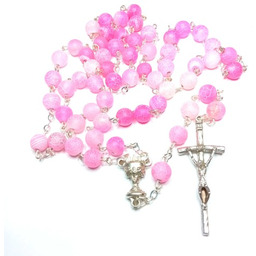 Różaniec do Pierwszej Komunii - kamień naturalny -