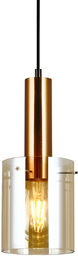 Lampa wisząca miedziana szklana 1-punktowa PND-5581-1-BRO+AMB z serii