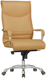FineBuy Krzesło wykonawcze Imitacja skóry brązowy
