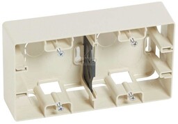 Niloe - Puszka natynkowa podwójna - Kremowa Legrand