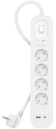 BELKIN LISTWA ZASILAJĄCA 4-PORT + 1XUSB-A, 1XUSB-C 525J