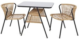 HOME & GARDEN Meble ogrodowe Fiuggi Black-Beige 526184