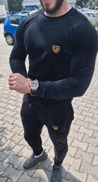 Dres welurowy męski czarny Furia