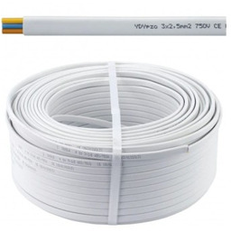 Przewód instalacyjny YDYp 3x1,5 żo biały 450/750V -