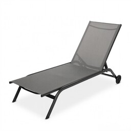 Leżak ogrodowy aluminiowy Meapol - Szary