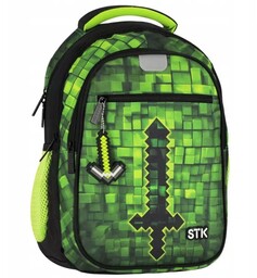 Plecak Szkolny Trzykomorowy Green Pixel Starpak