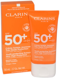 Clarins, Sun Face Cream  Spf50, Krem ochronny,