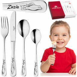 Sztućce dla Dzieci Gerlach Kotki z Grawerem Chrzest