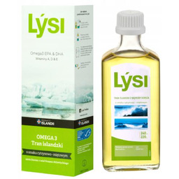 Lysi Tran islandzki cytrynowo-miętowy, 240 ml