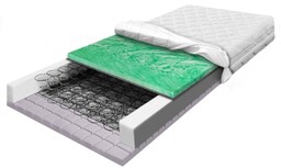 Materac 120x200 solidny otulający Verde i pianką masującą