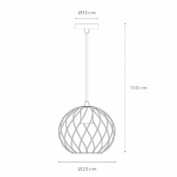Lucide Żyrandol Danza, 1-punktowy, Ø 25 cm, złoty