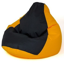 GO GIFT Pufa worek Grusza XXL Czarno-żółty 140