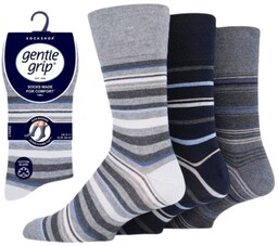 Gentle Grip 3PACK Bezuciskowe skarpety męskie - SEA