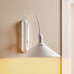 Kinkiet Elmo Argon, możliwość ściemniania, biały / opal,