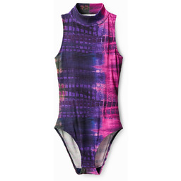 Body z prążkowanej dzianiny tie-dye
