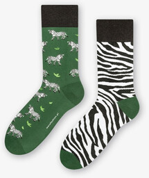 Kolorowe Skarpetki Damskie/Męskie Zebra More Fashion