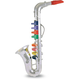 Bontempi ChromaticGrandSax - Duży chromowany saksofon z 8