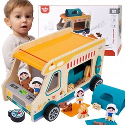 TOOKY TOY DREWNIANY KAMPER POSTACIE KEMPING
