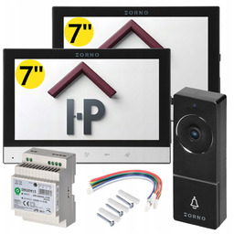 Wideodomofon 2 Dwa Monitory LCD 7" Pamięć Furtka