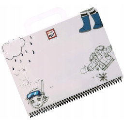 Książeczka do kolorowania wielorazowa teczka STRIGO Pogoda +