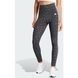 adidas Kobiety Essentials 3-Stripes Animal Print Leggings, grey/carbon/black,