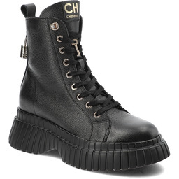 Chebello Czarne Botki Modne Obuwie Damskie