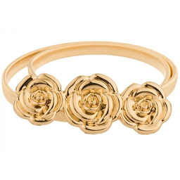 Pasek damski sprężynka do sukienki z metalową klamrą