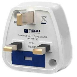 Travel Blue Adapter / przejściówka Europa-Wielka Brytania, biała
