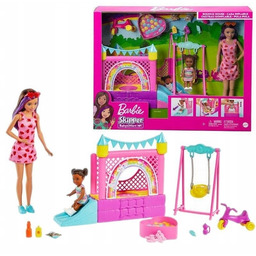 Barbie Skipper Lalka Opiekunka Plac Zabaw Huśtawka Zamek