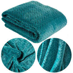 Koc 220 x 200 Mikrofibra Design Cindy Ciemny