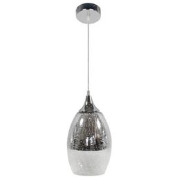Lampa sufitowa wisząca CELIA srebrna 1xE27
