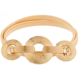 Pasek damski sprężynka do sukienki z metalową klamrą