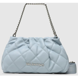 VALENTINO Marszczona pikowana błękitna torebka ocarina recycle pochette