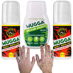 Mugga DEET 50% Roll-onna komary kleszcze Zestaw 2x