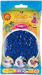 Hama Perlen Koraliki Do Prasowania, Ciemnoniebieski, 1000 Sztuk,