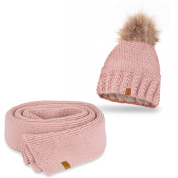 Nandy Damski Komplet Zimowy Czapka Szal Rękawiczki -