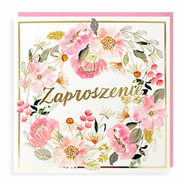Zaproszenia urodzinowe Kwiaty - 5 szt.