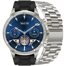 SMARTWATCH męski GRAVITY POŁĄCZENIA SMS PULS POMIAR STRESU