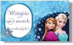 Baner urodzinowy wodoodporny girlanda Kraina Lodu Elza