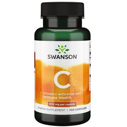 Swanson Witamina C500 + dzika róża 100 kaps
